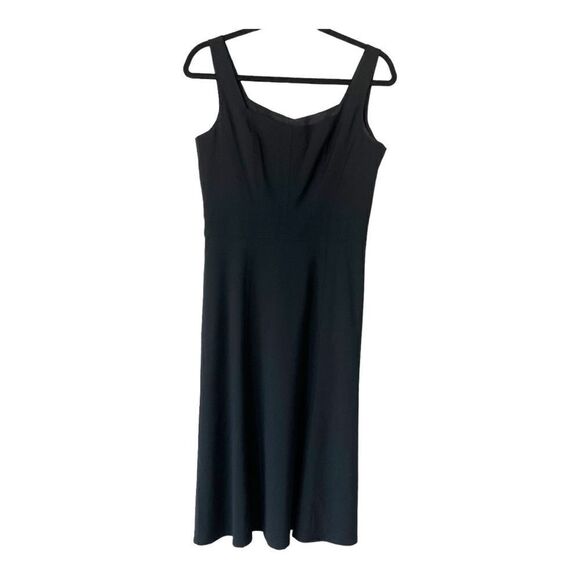 J. Crew Sleeveless Black Lightweight 100% Wool Fit And Flare Dress Size 4 - Picture 1 of 6